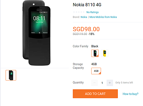 小新首發【香蕉機】：從新加坡售價估計，Nokia 8110 4G 馬來西亞售價有可能低於 RM300？！ 1