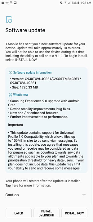 T Mobile Starts Rolling Out Samsung Galaxy S7 Oreo Update Gsmarena Com News