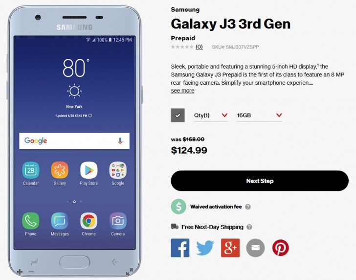 Verizon Just Released An Eight Core Samsung Galaxy J3 V Gsmarena Com News