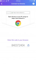Connect Mirror to PC to Chrome via a nine-digit authentication code