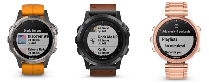 garmin fenix with music