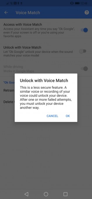 Не работает voice match honor