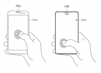 Patent drawings of Samsung's all-display fingerprint reader