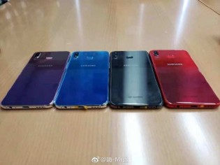 Galaxy A6s in different colors back and front