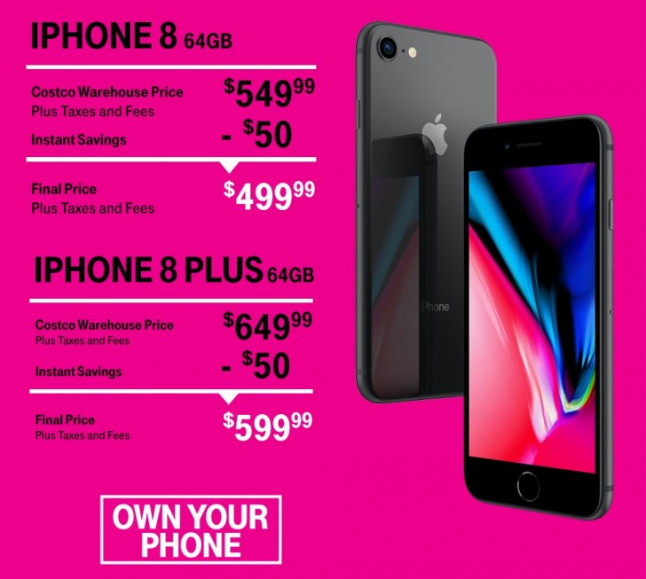 Deal Brand New T Mobile Iphone 8 For 499 99 8 Plus Just 599 99