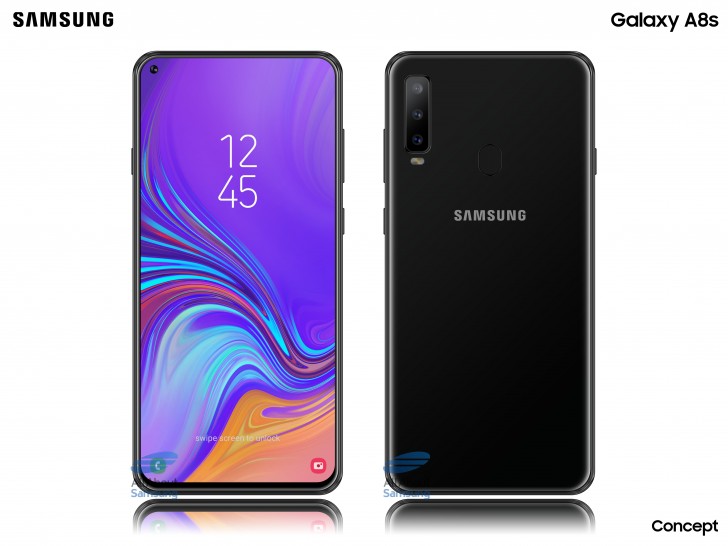 Infinity-O 全面屏、三攝鏡頭：Samsung Galaxy A8s 渲染圖曝光；左上角開孔裝自拍相機！ 1