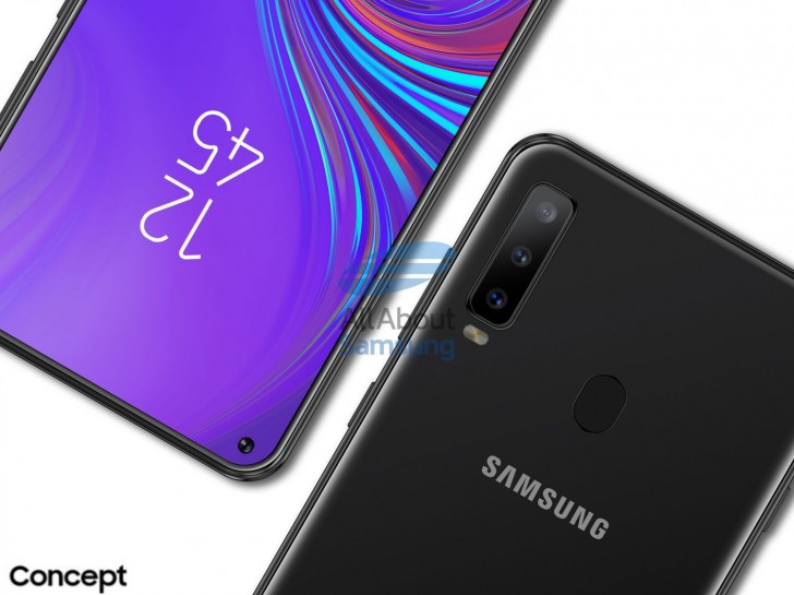 Infinity-O 全面屏、三攝鏡頭：Samsung Galaxy A8s 渲染圖曝光；左上角開孔裝自拍相機！ 2
