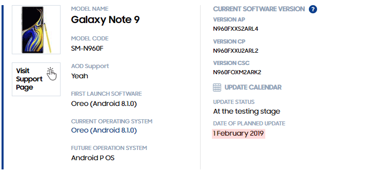 gsmarena 002 Galaxy Note 9 Android Pie Update Delayed