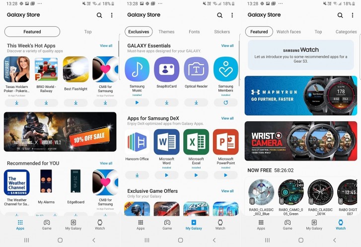 app store samsung watch