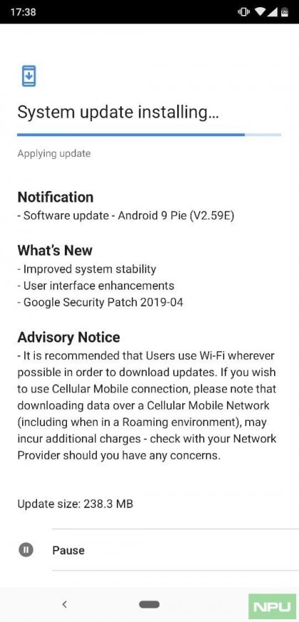 Nokia 8.2 system update, source: NPU