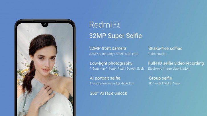 xiaomi redmi y3 with 32mp