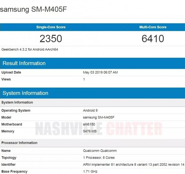 Samsung Galaxy M40 Key Specs Revealed Through Geekbench Gsmarena Com News