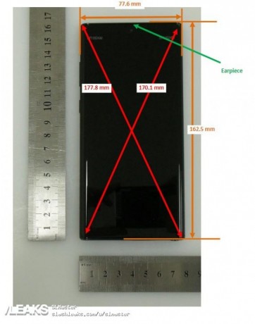 Note10+ measurements and back shots