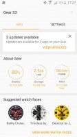 Main Gear manager interface - Samsung Gear S3 review