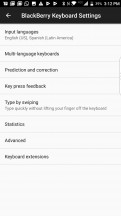 Setting up a multi-language keyboard - BlackBerry Motion review