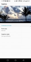 Subtitle settings - LG V30 review