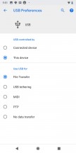 New USB settings menu - Android P hands-on review