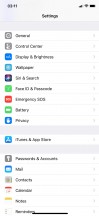 Settings - iPhone XR review