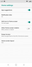 Launcher settings - Motorola One review