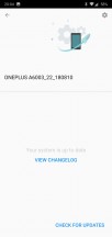 The current software version - Oneplus 6 long-term review