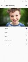 Screen calibration options - OnePlus 6T review