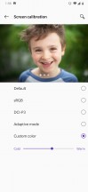 Screen calibration options - OnePlus 6T review