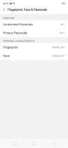 Face recognition settings - Oppo Realme 2 Pro review