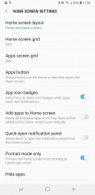 Homescreen settings - Samsung Galaxy A9 (2018) review