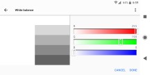 Custom whitepoint calibration settings - Sony Xperia XZ2 review