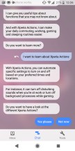 Xperia Assistant main chat interface - Sony Xperia XZ2 review