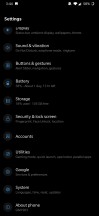General settings menu - Oneplus 7 review
