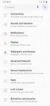 Settings menus - Samsung Galaxy M10 review