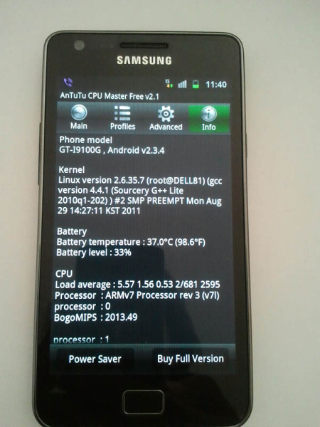 ti omap powered samsung galaxy s ii