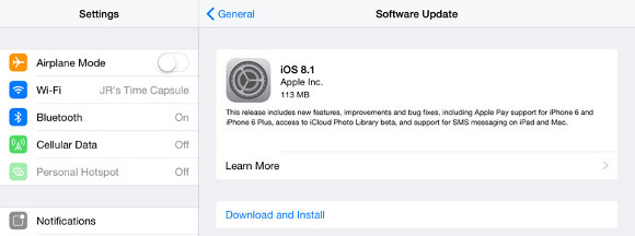 iOS 8.1 is now rolling out, ready to download and install