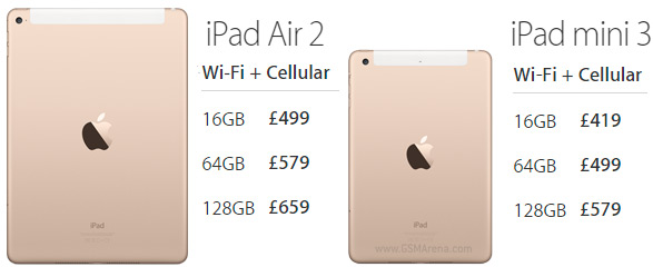 Three Uk Will Carry The New Ipad Air 2 And Ipad Mini 3 Gsmarena Com News